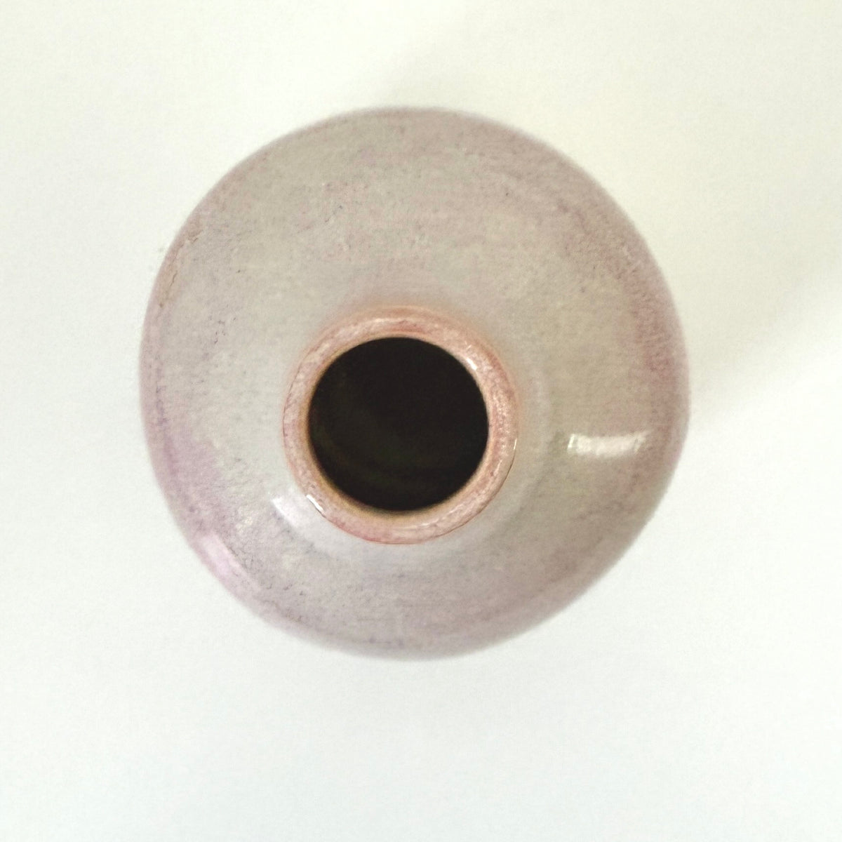 Bottle Vase in Mauve and Sand