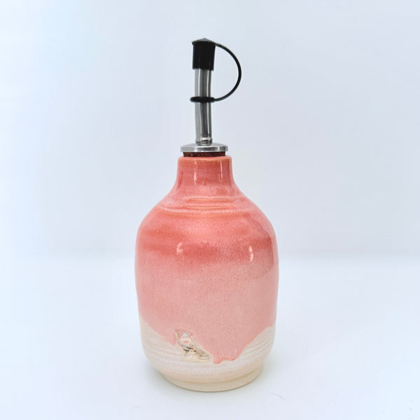 Bottle with Pour Spout in Coral Pink