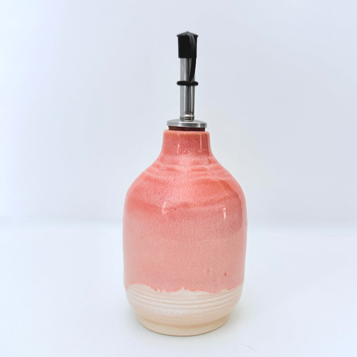 Bottle with Pour Spout in Coral Pink