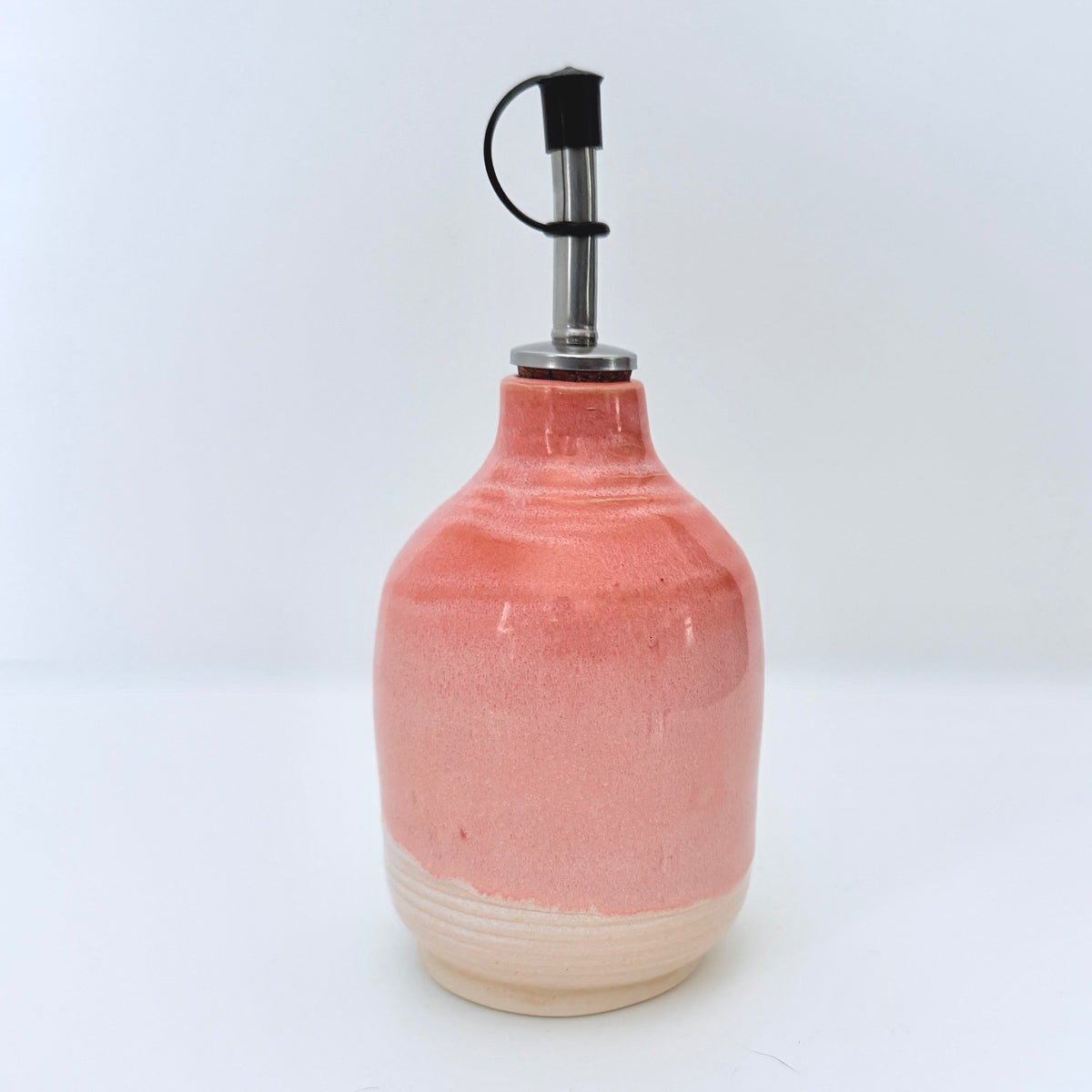 Bottle with Pour Spout in Coral Pink