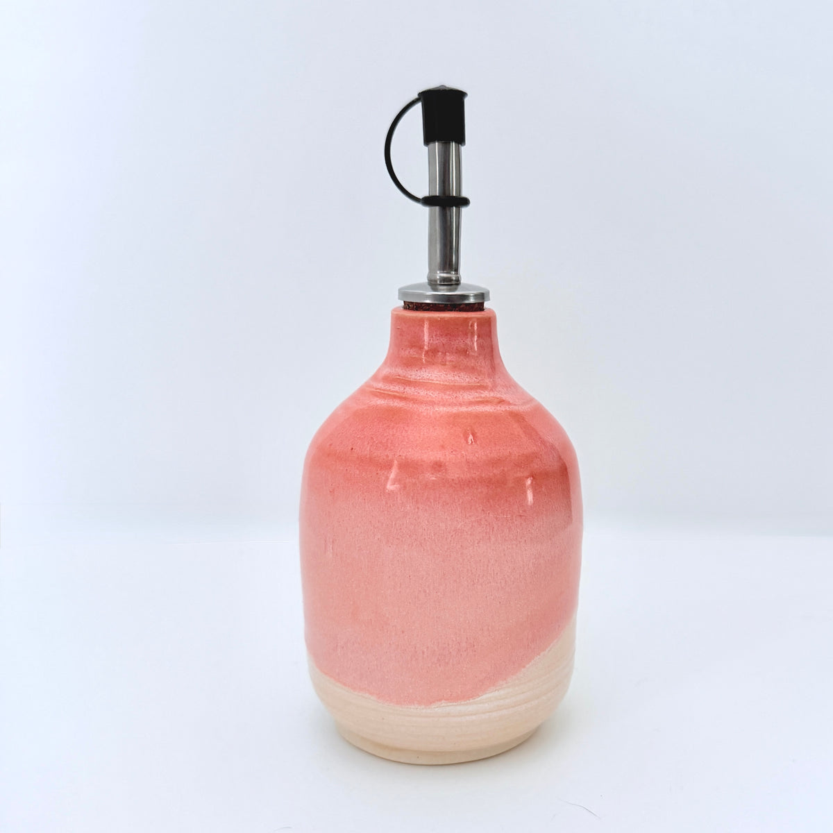 Bottle with Pour Spout in Coral Pink