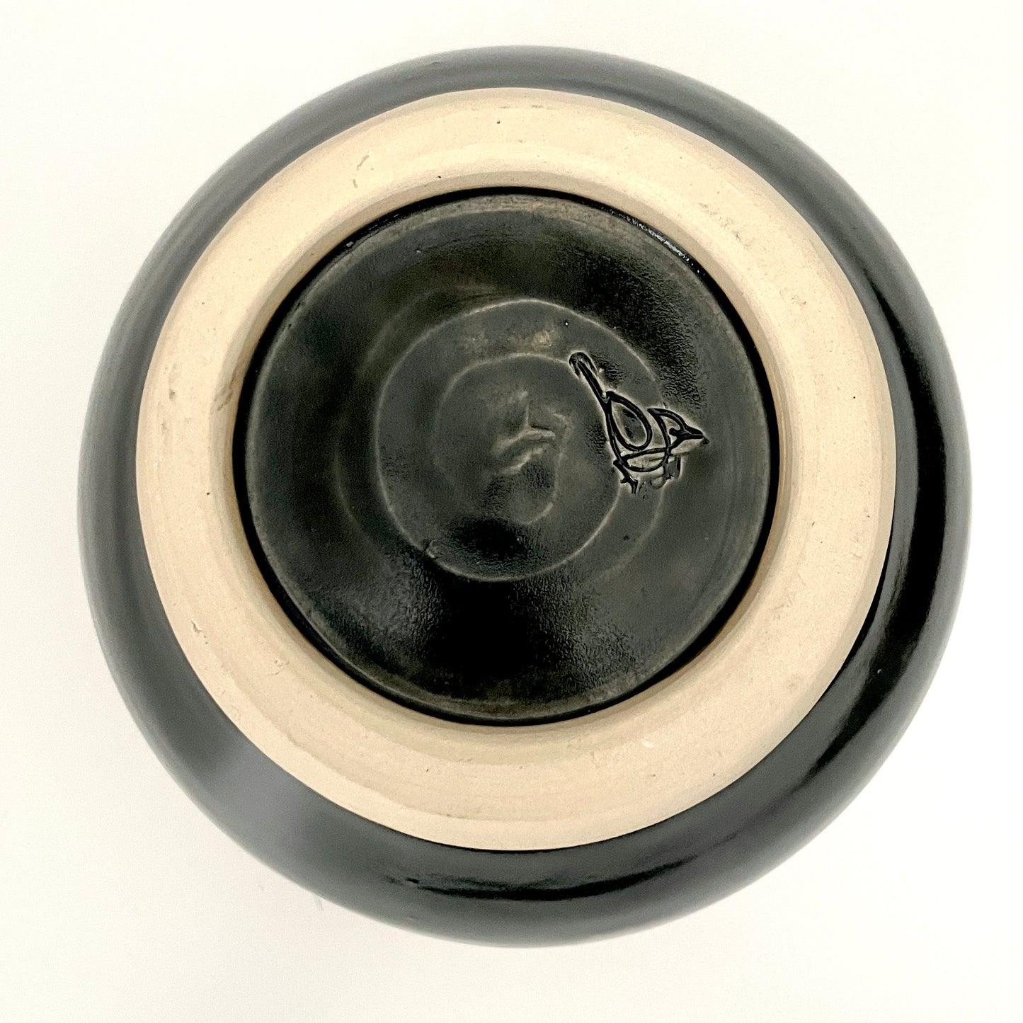 Tall Barrel Ruffled Vase in Black and Pink