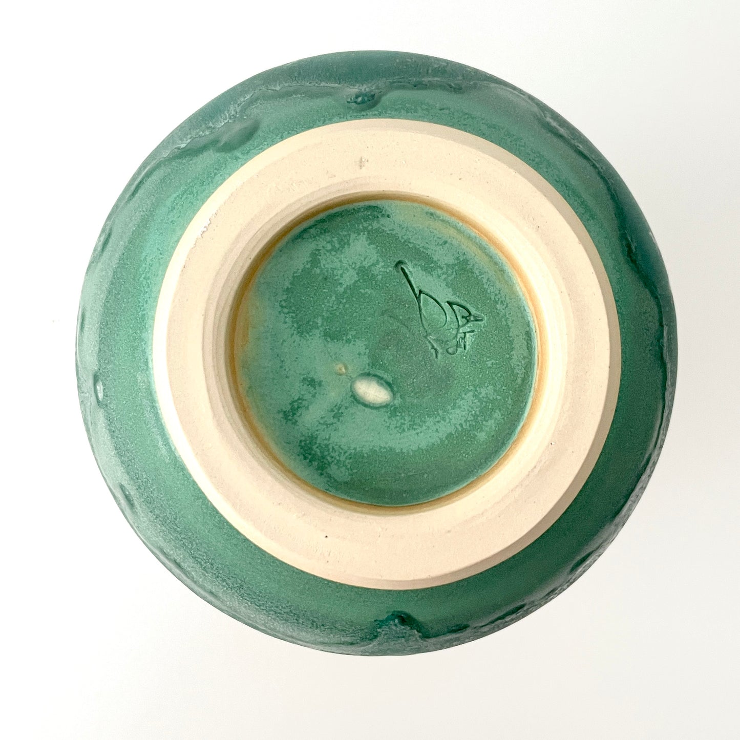 Dramatic White and Green Vase