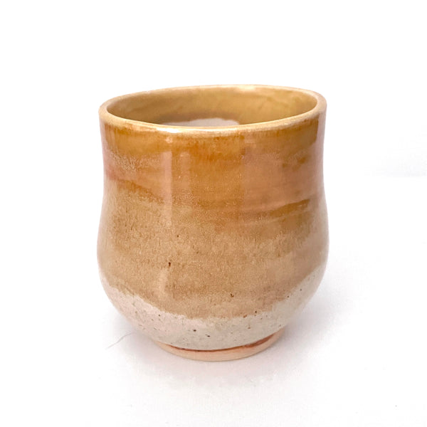 Cream and Gold Ceramic Cup