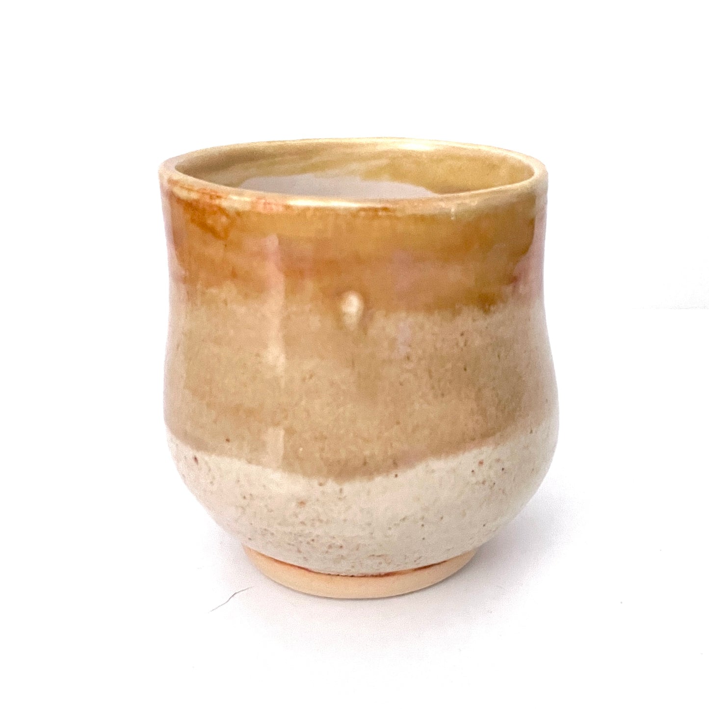 Cream and Gold Ceramic Cup