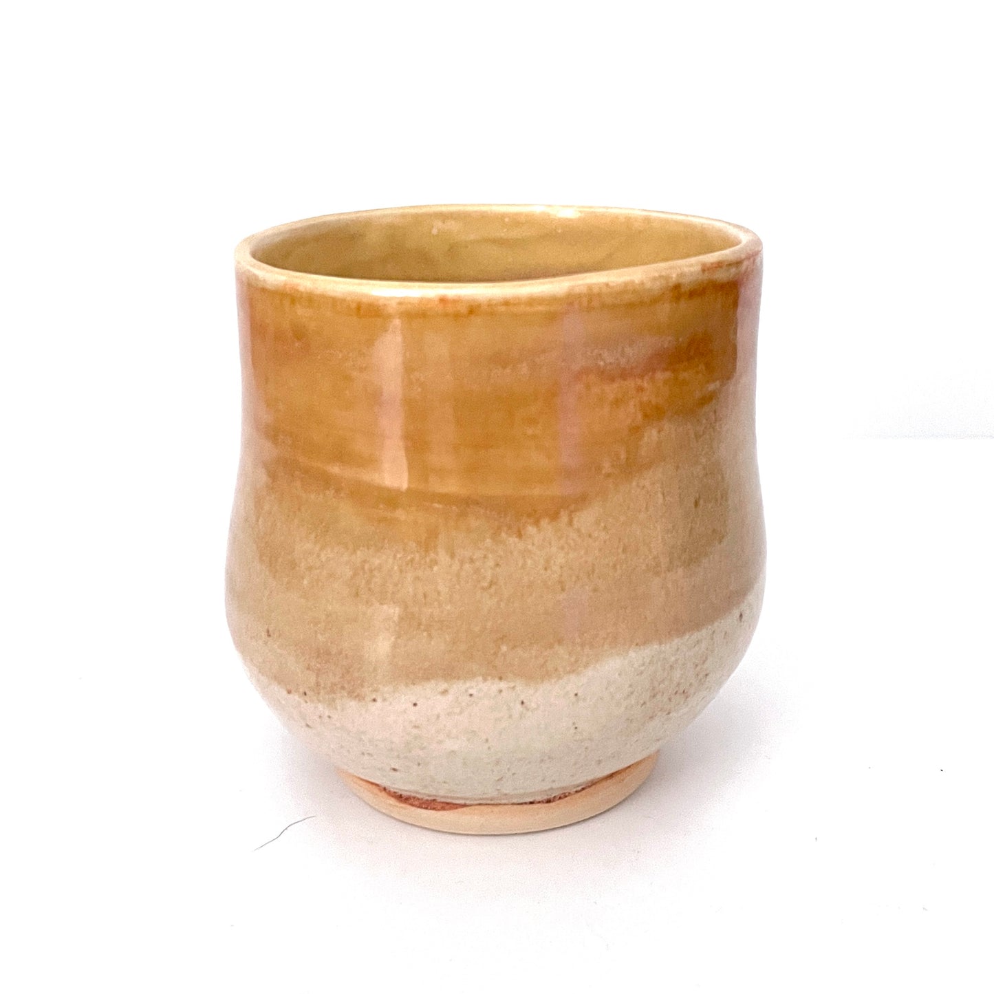 Cream and Gold Ceramic Cup