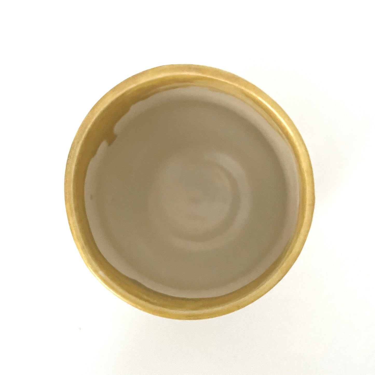 Cream and Gold Ceramic Cup