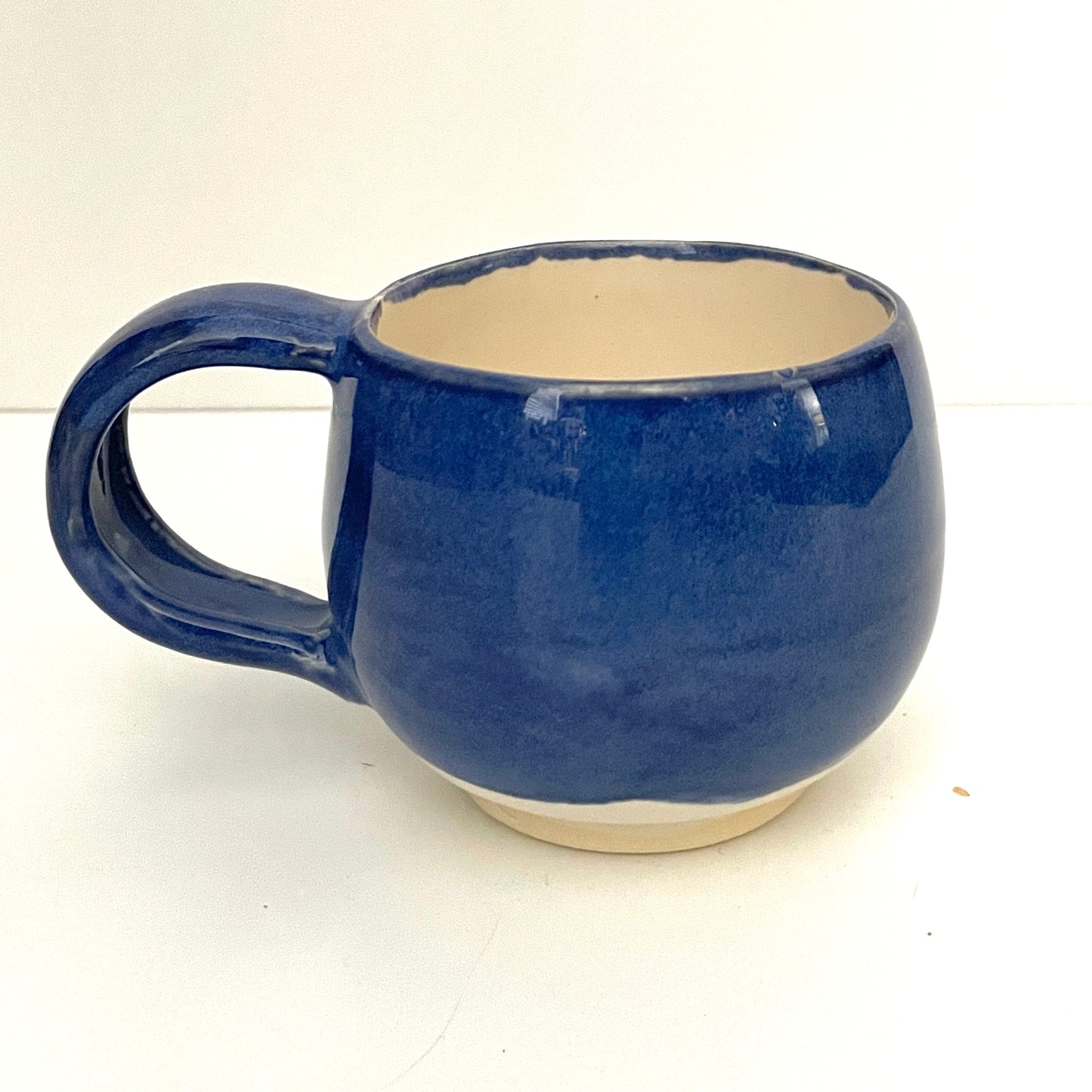 Deep blue and white espresso or tea cup