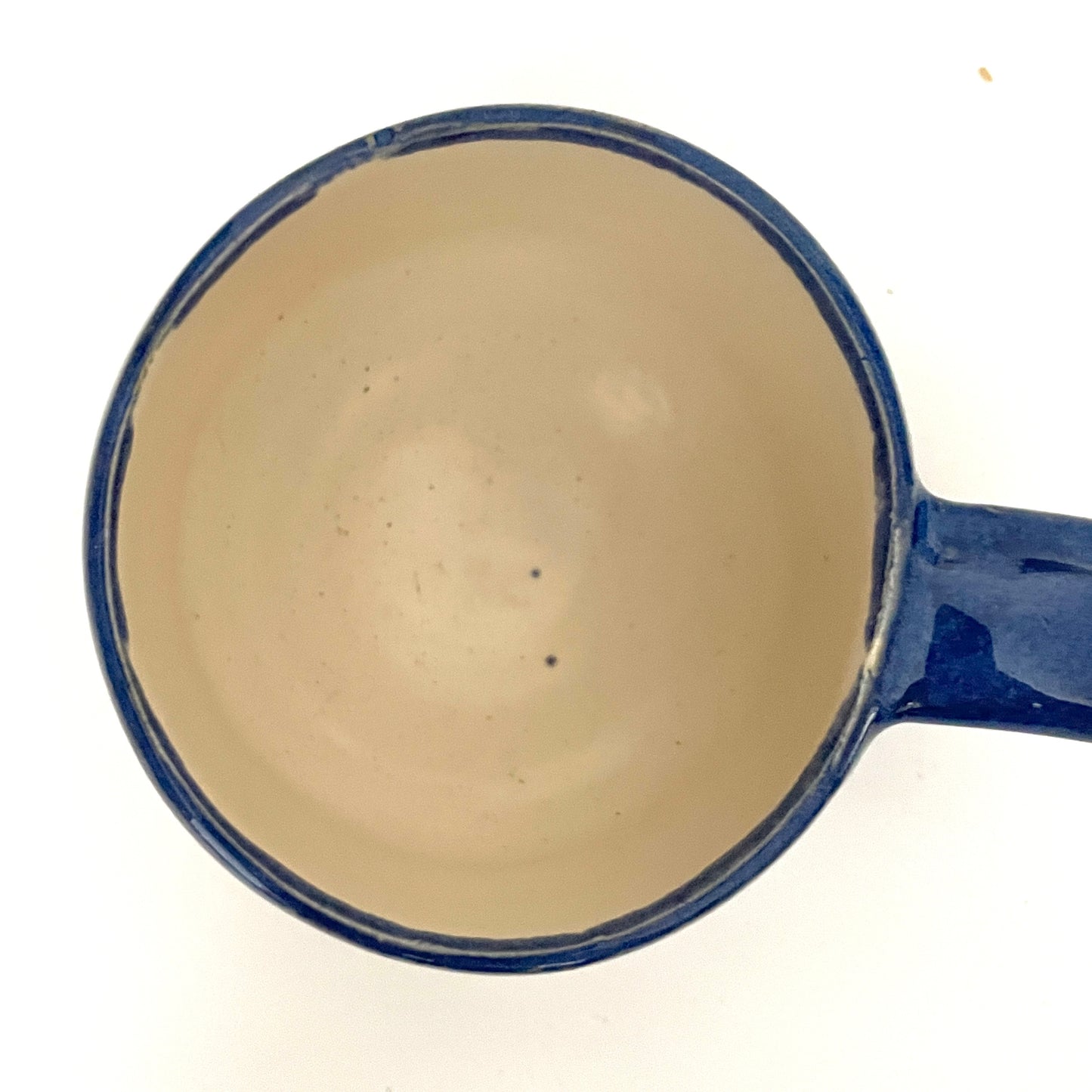 Deep blue and white espresso or tea cup