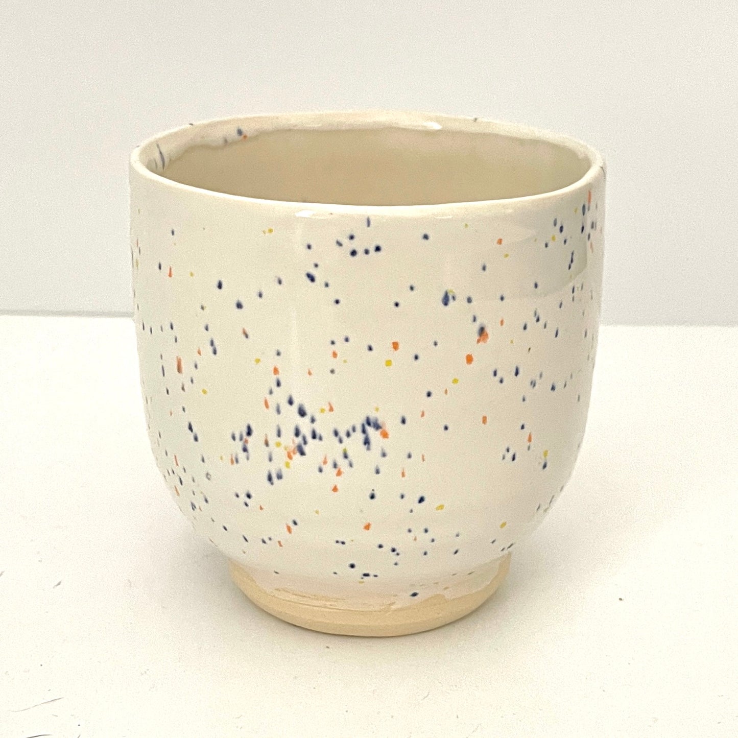 Speckled White Ceramic Cup