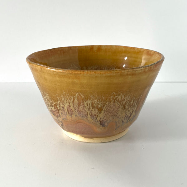 Gold and taupe Small Ramen Bowl