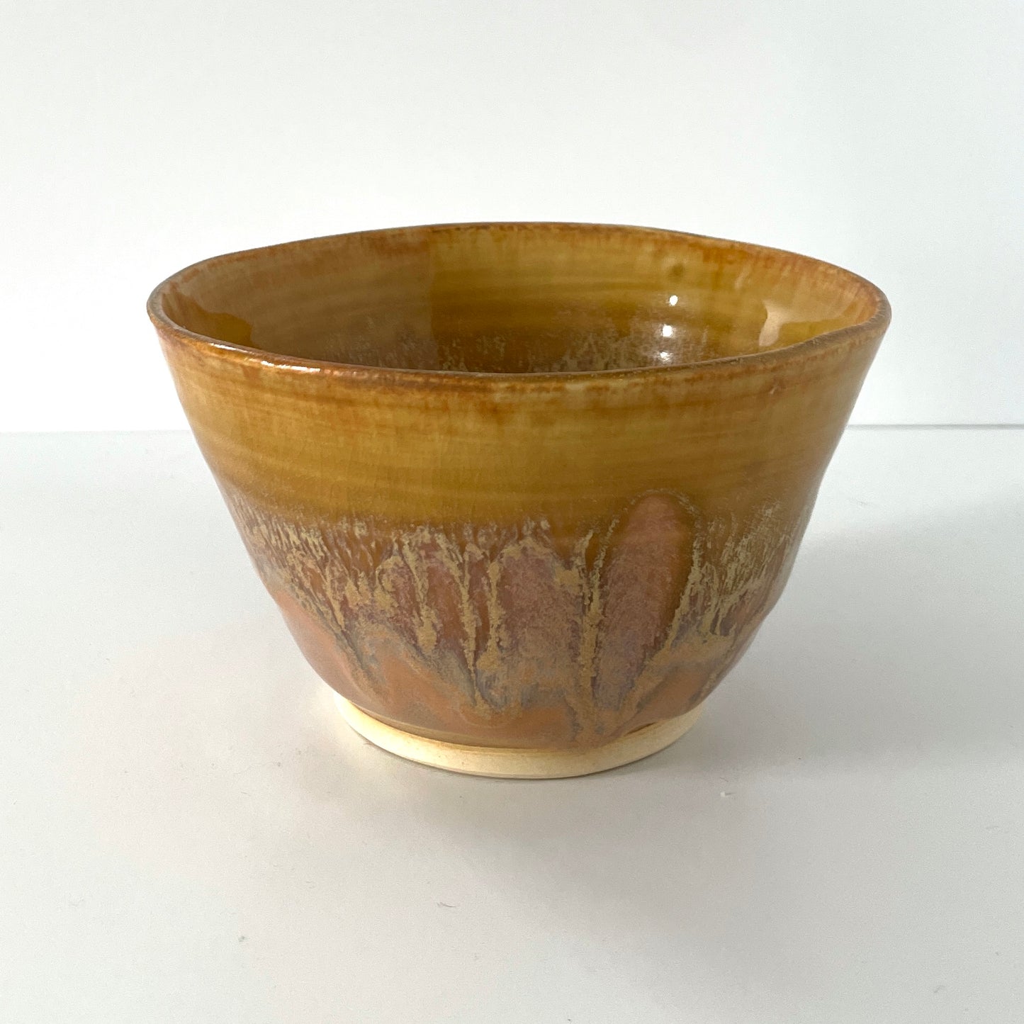 Gold and taupe Small Ramen Bowl