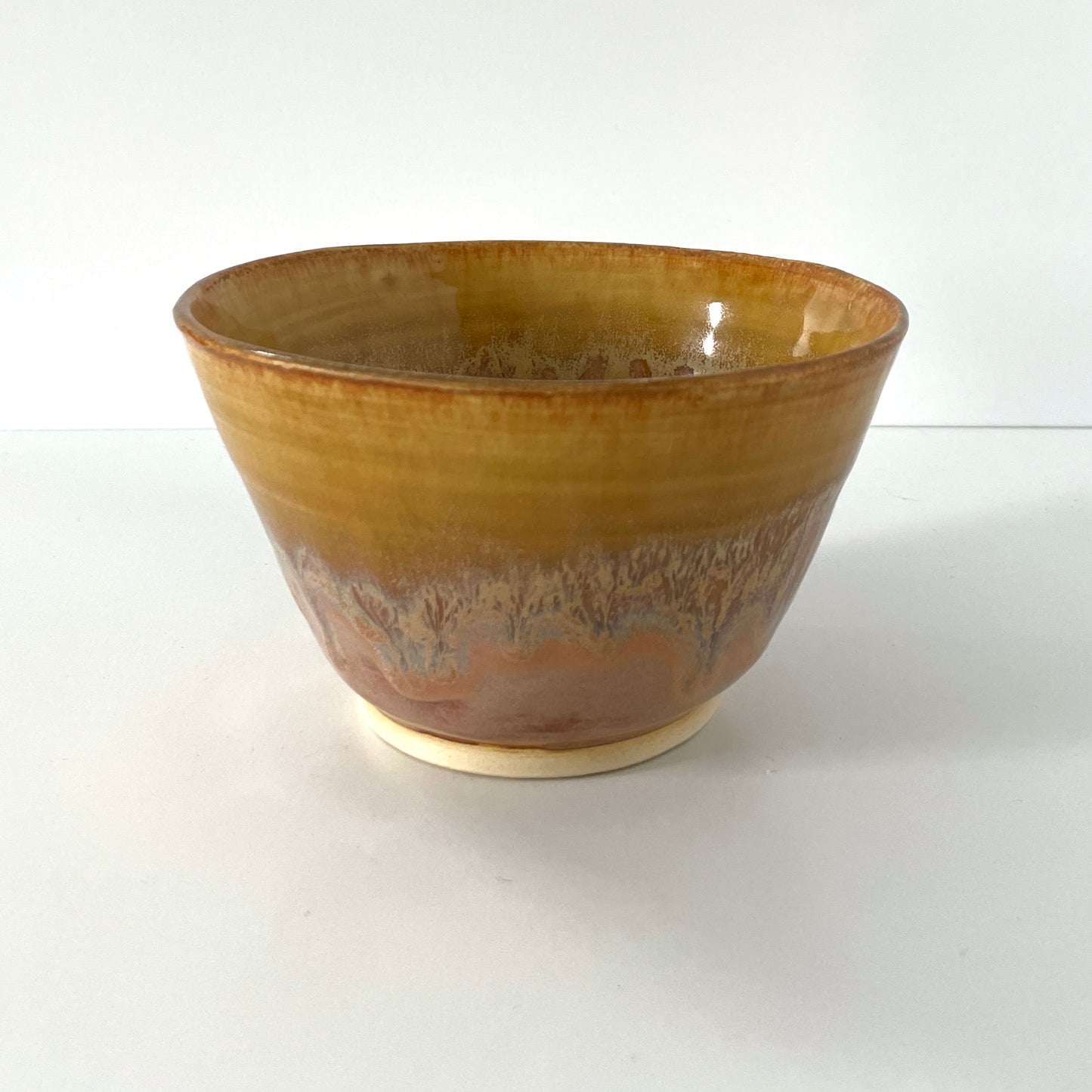 Gold and taupe Small Ramen Bowl