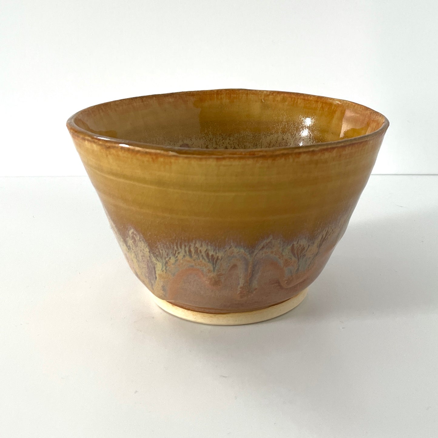 Gold and taupe Small Ramen Bowl