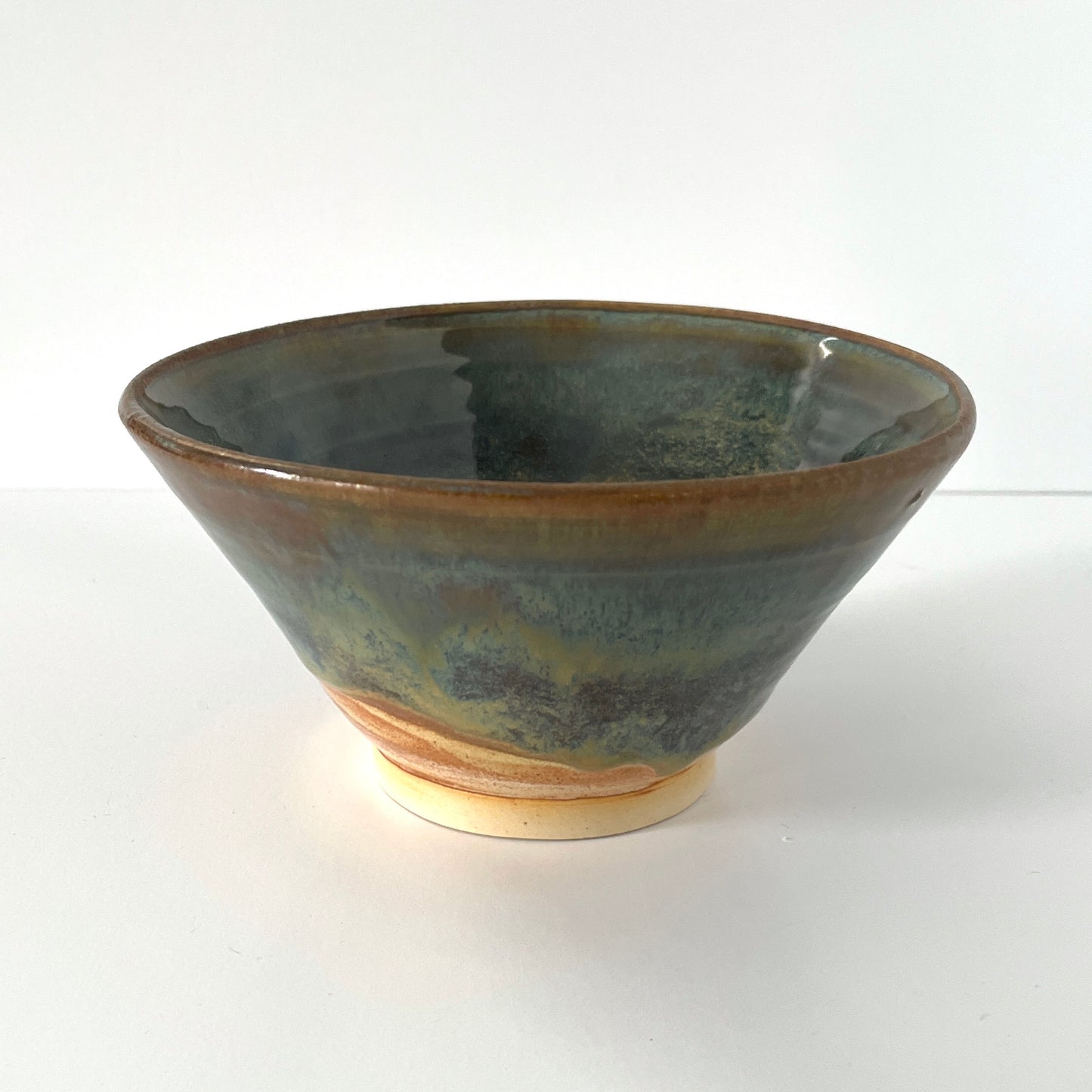 Blue Green and Cream Ramen Bowl