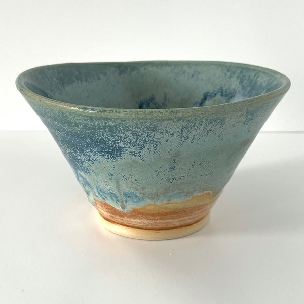 Light Blue and Cream Ramen Bowl