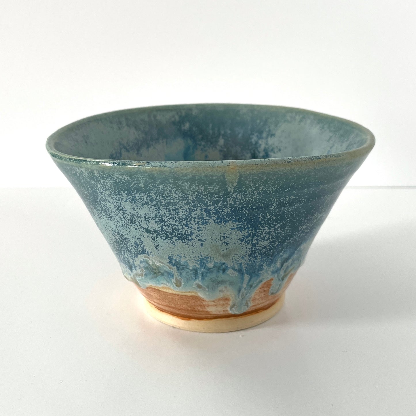 Light Blue and Cream Ramen Bowl