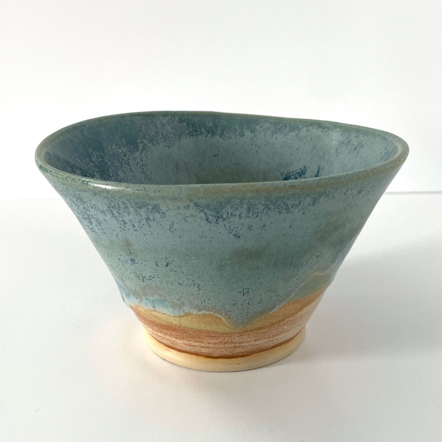Light Blue and Cream Ramen Bowl