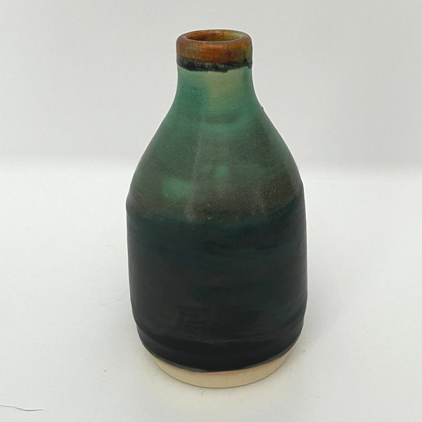 Green and Black Bud Vase