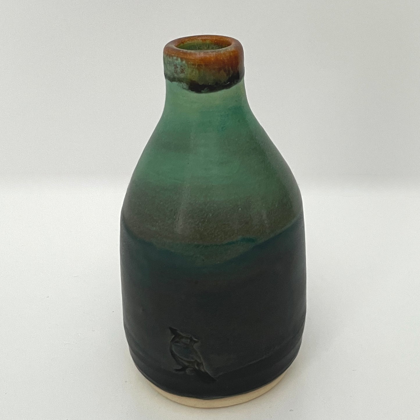 Green and Black Bud Vase