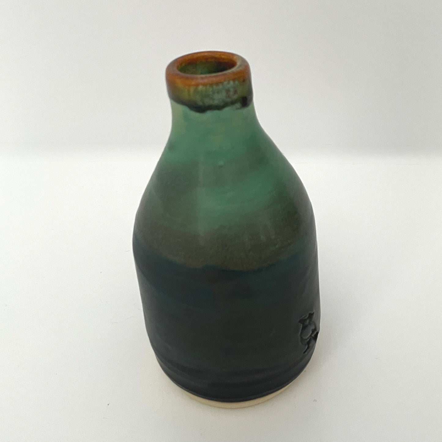 Green and Black Bud Vase