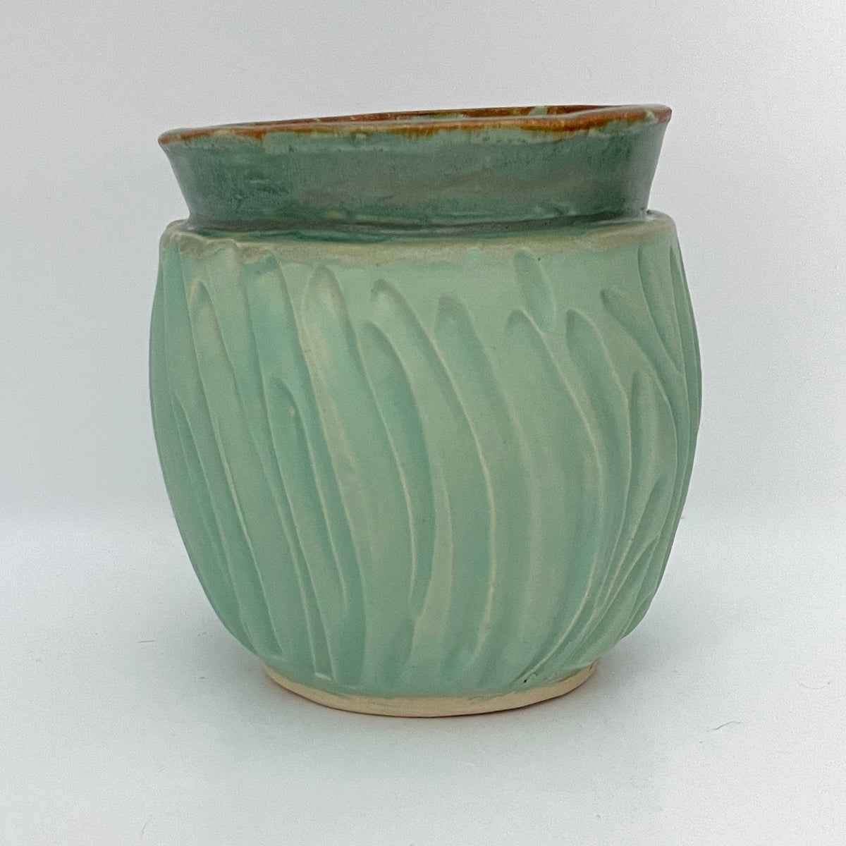 Antiqued Carved Vase