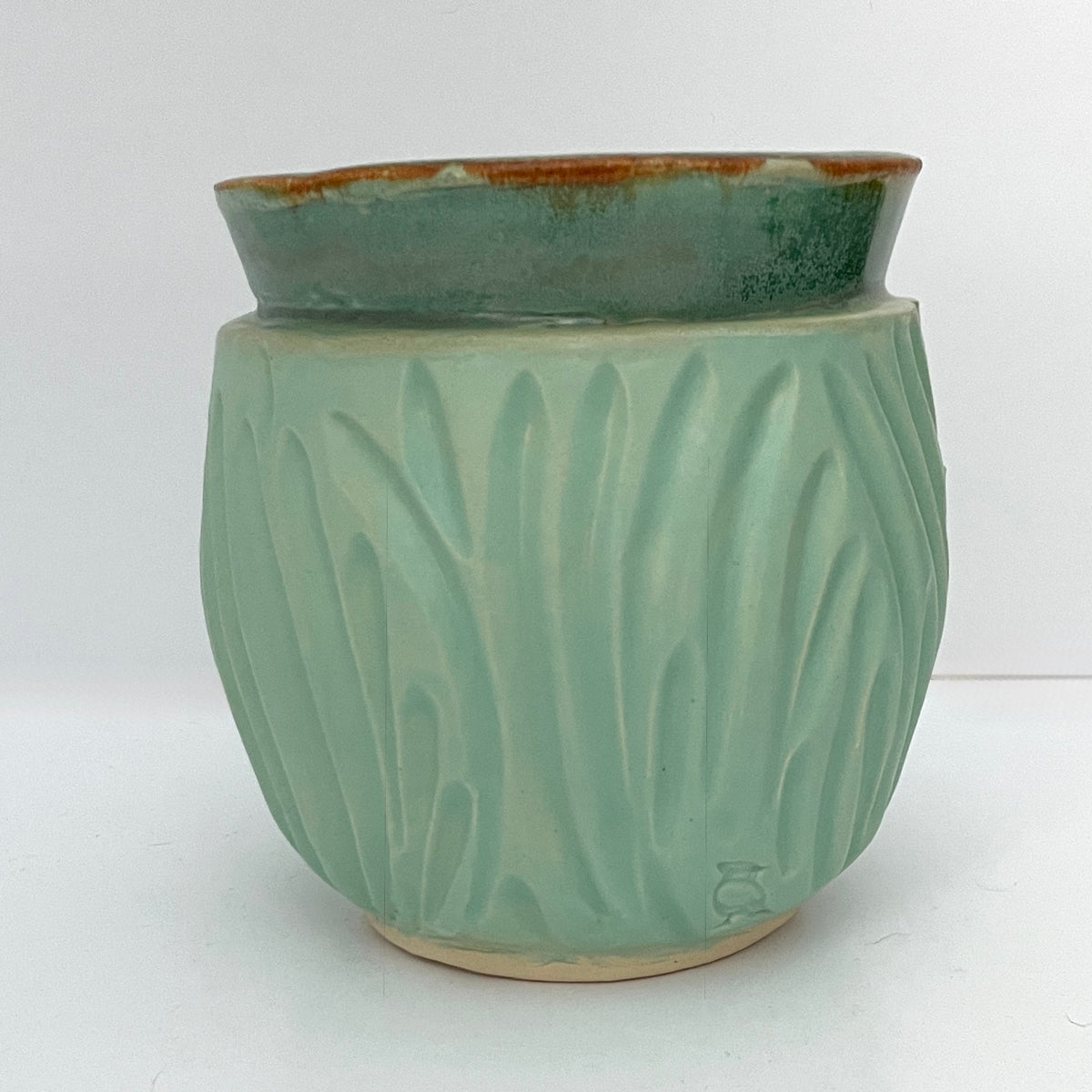 Antiqued Carved Vase