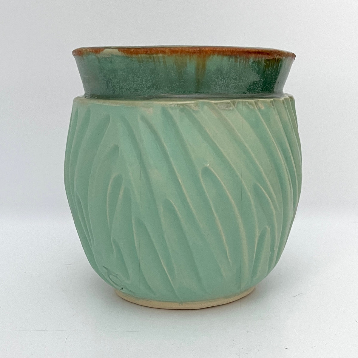 Antiqued Carved Vase