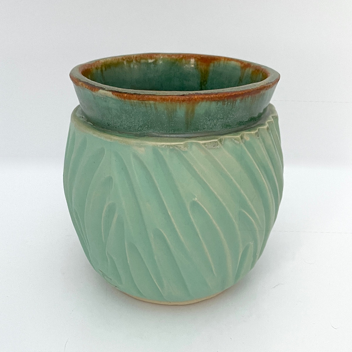 Antiqued Carved Vase
