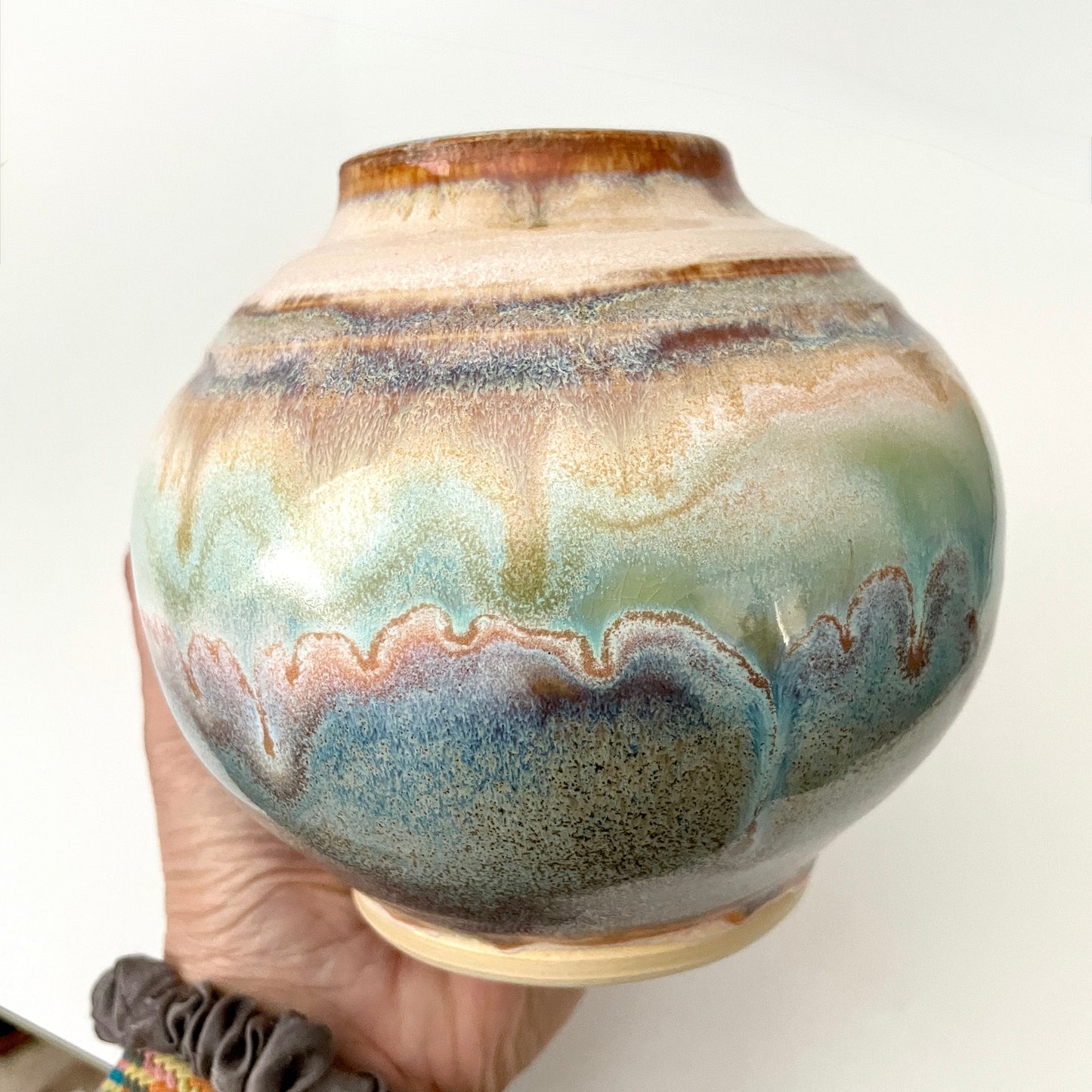 Soft Beach Mini Moon Jar Globe Vase