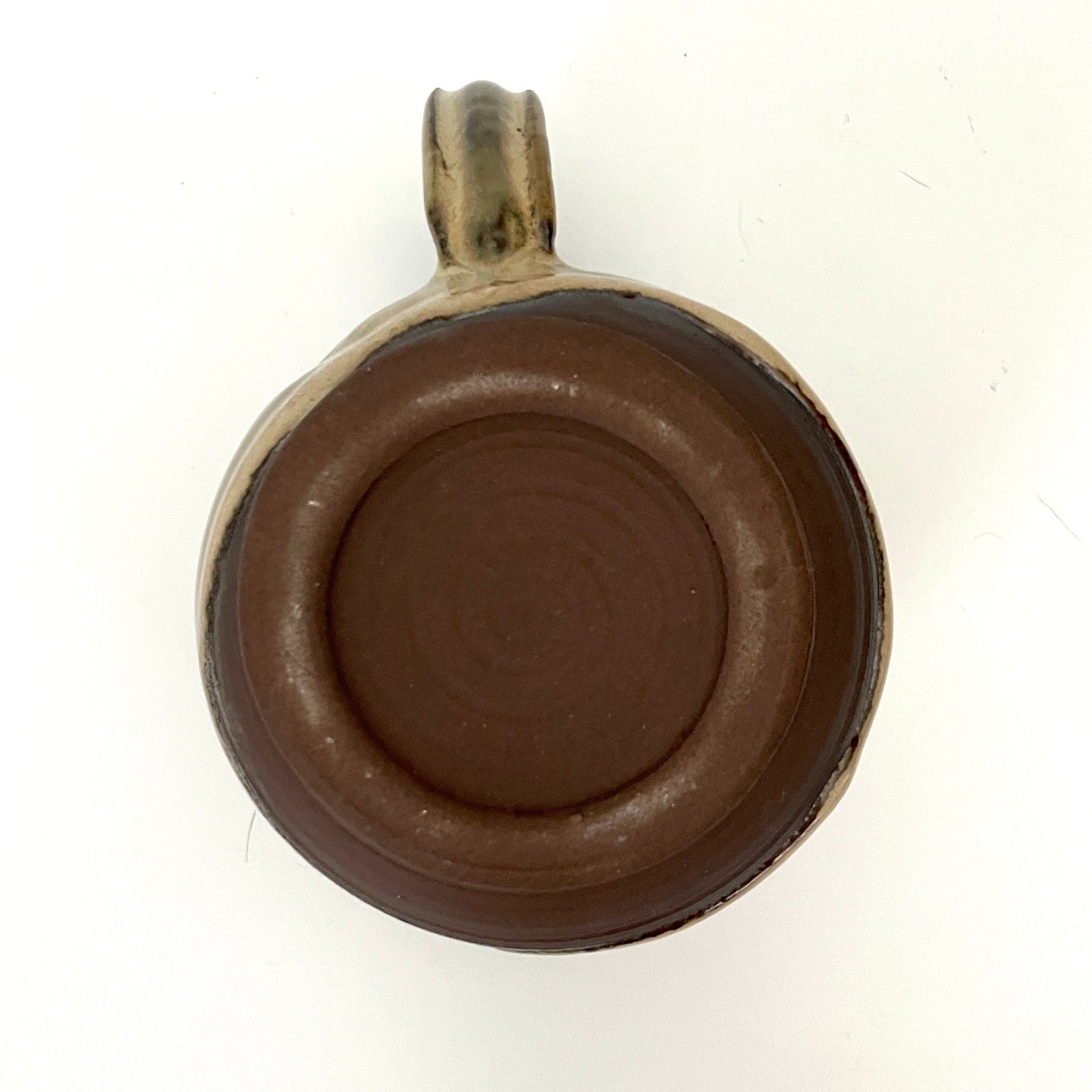 Blue and Cream mug on Dark Clay