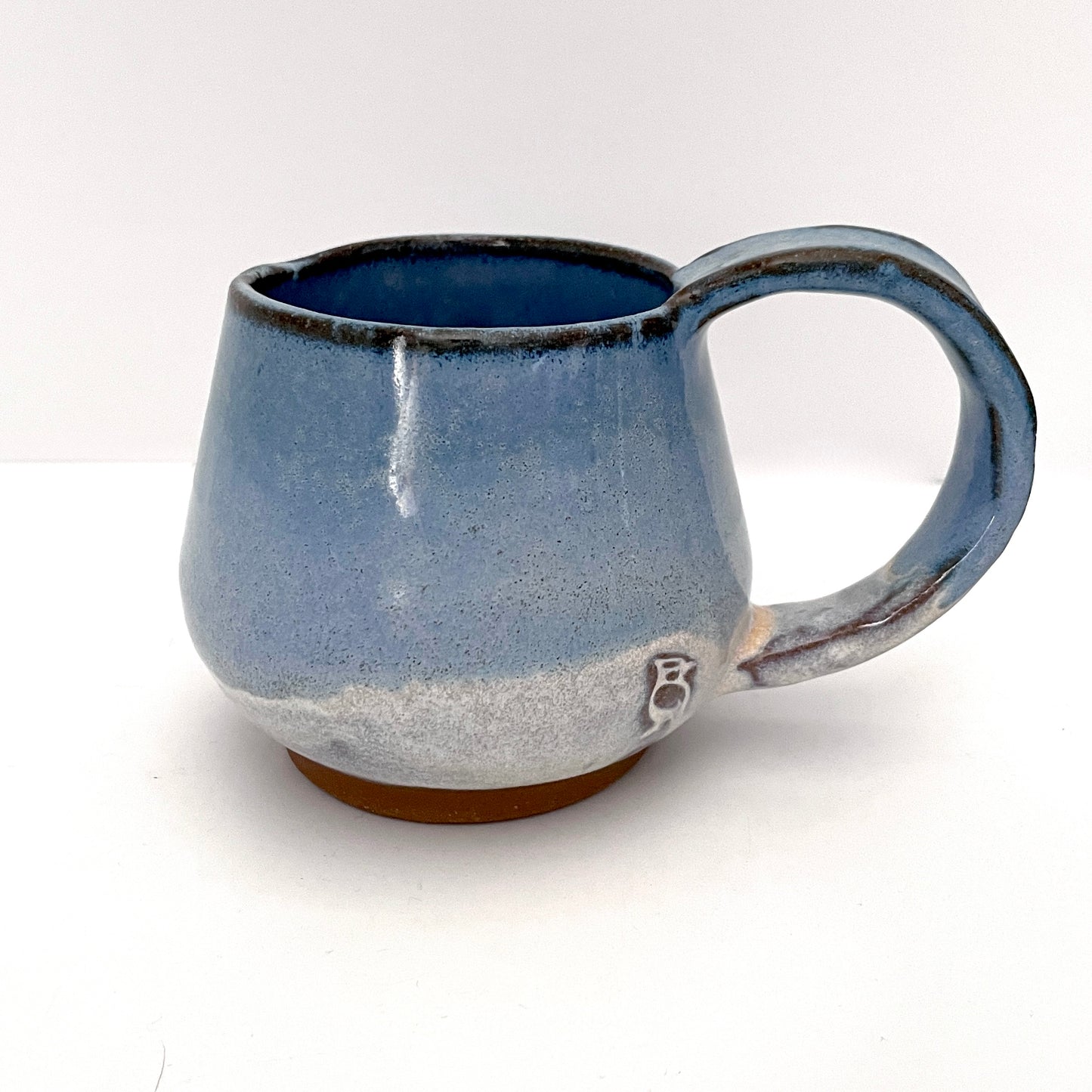 White and Light Blue Mug