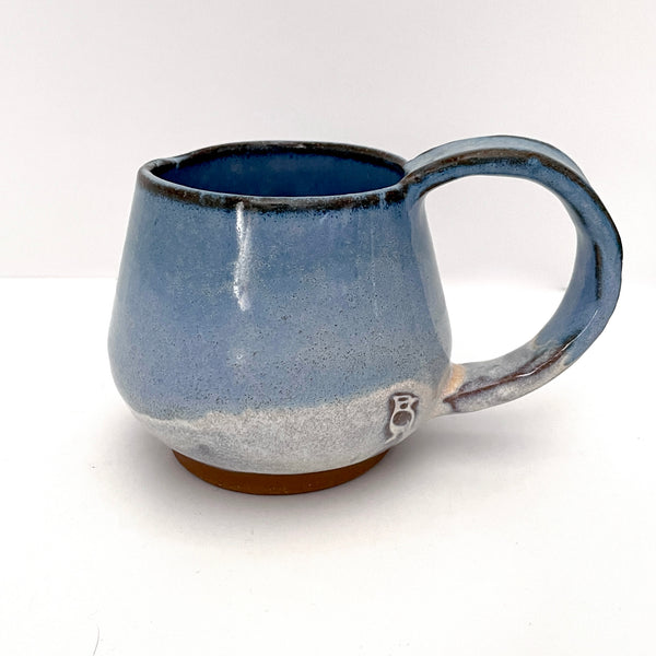White and Light Blue Mug