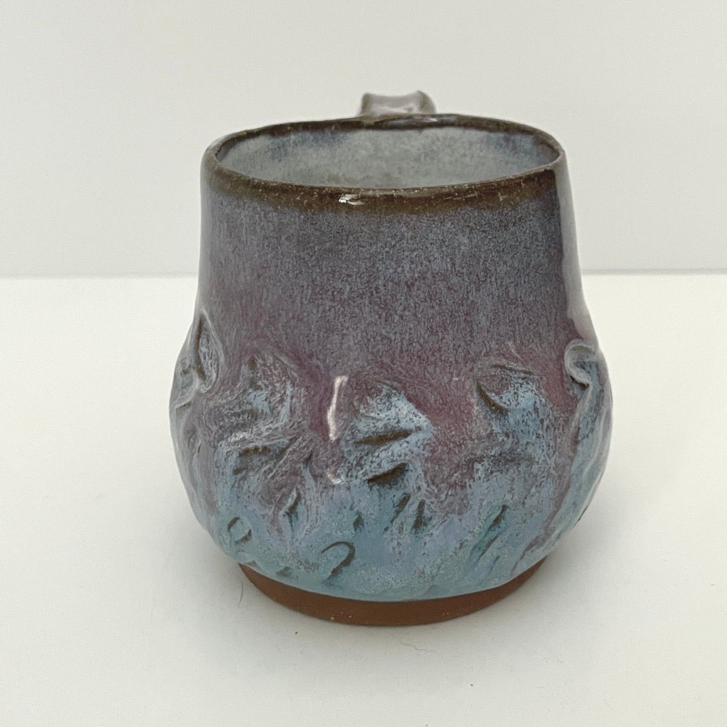 Textured blue and lavender mug