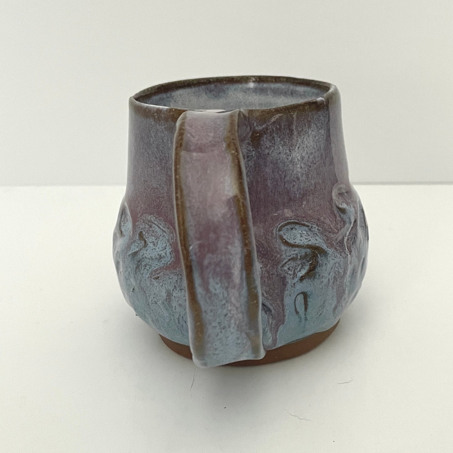 Textured blue and lavender mug