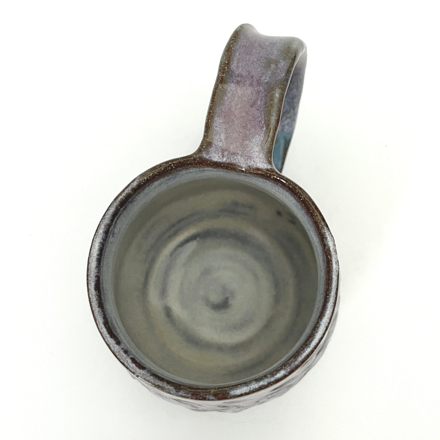 Textured blue and lavender mug