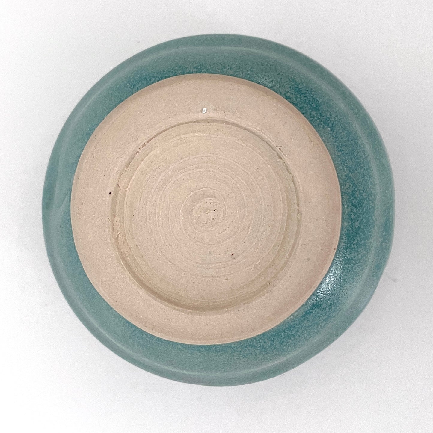 Squat Stoneware Vase — Deep Teal