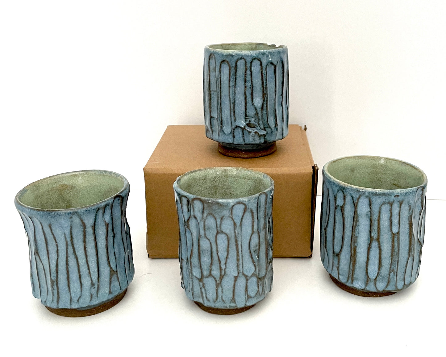 Carved Yunomi Cups