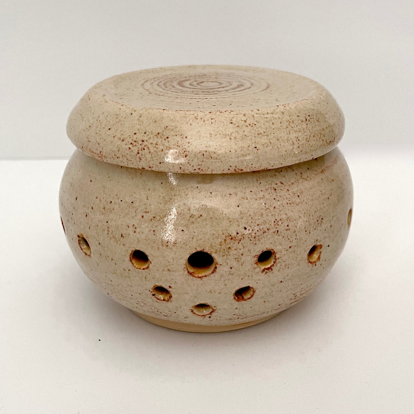 Ceramic Garlic Keeper with Garlic Grater Lid