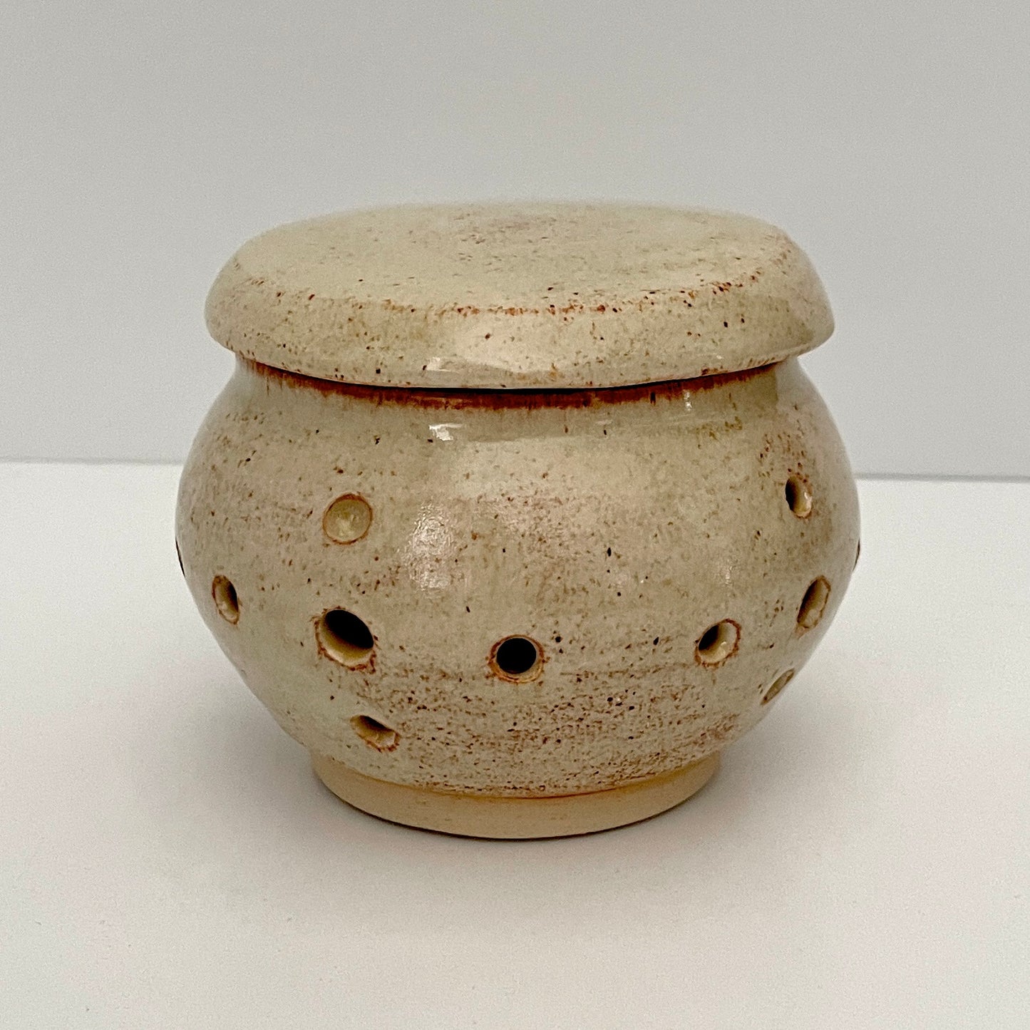 Ceramic Garlic Keeper with Garlic Grater Lid