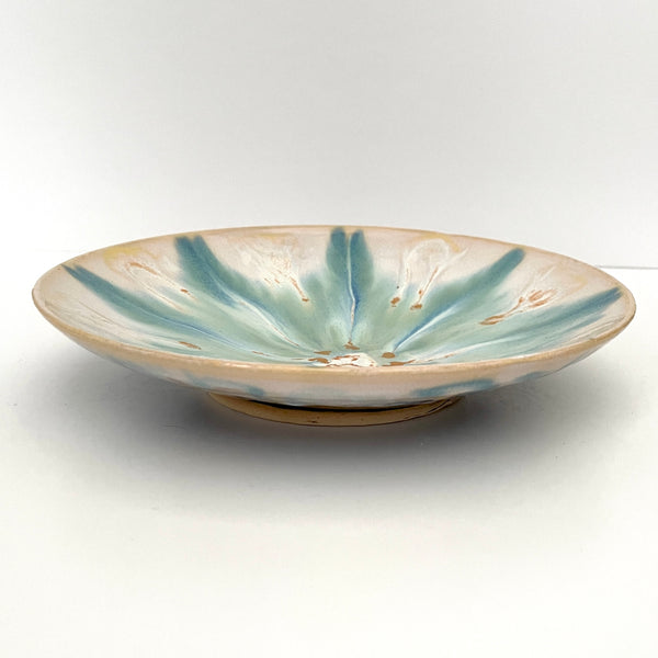 Serving Platter/Bowl with Flower Glaze Design