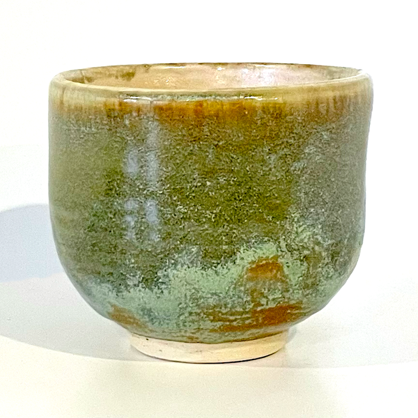 Wide Green Ceramic Cup